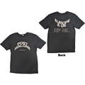 Post Malone Unisex T-Shirt: Curved Logo 2023 Tour Dates (Black) (Back Print & Ex-Tour)