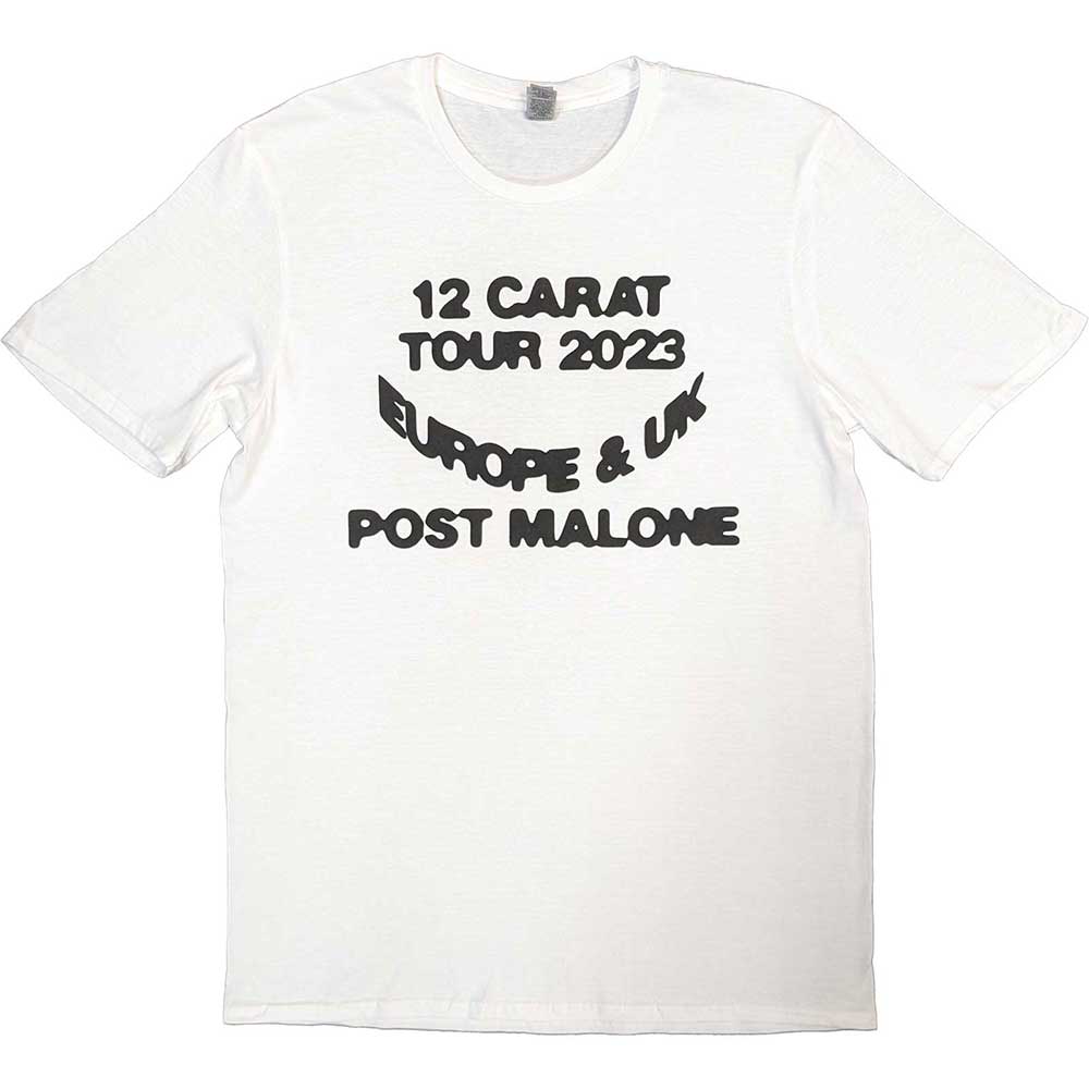 Post Malone Unisex T-Shirt: Spotlight 2023 Tour (White) (Back Print & Ex-Tour)