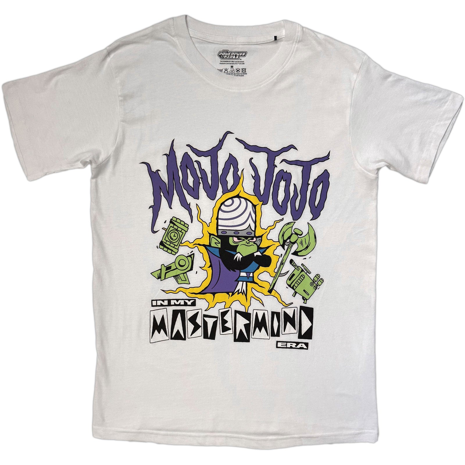 Power Puff Girls Unisex T-Shirt: Mojo Jojo Mastermind (White)