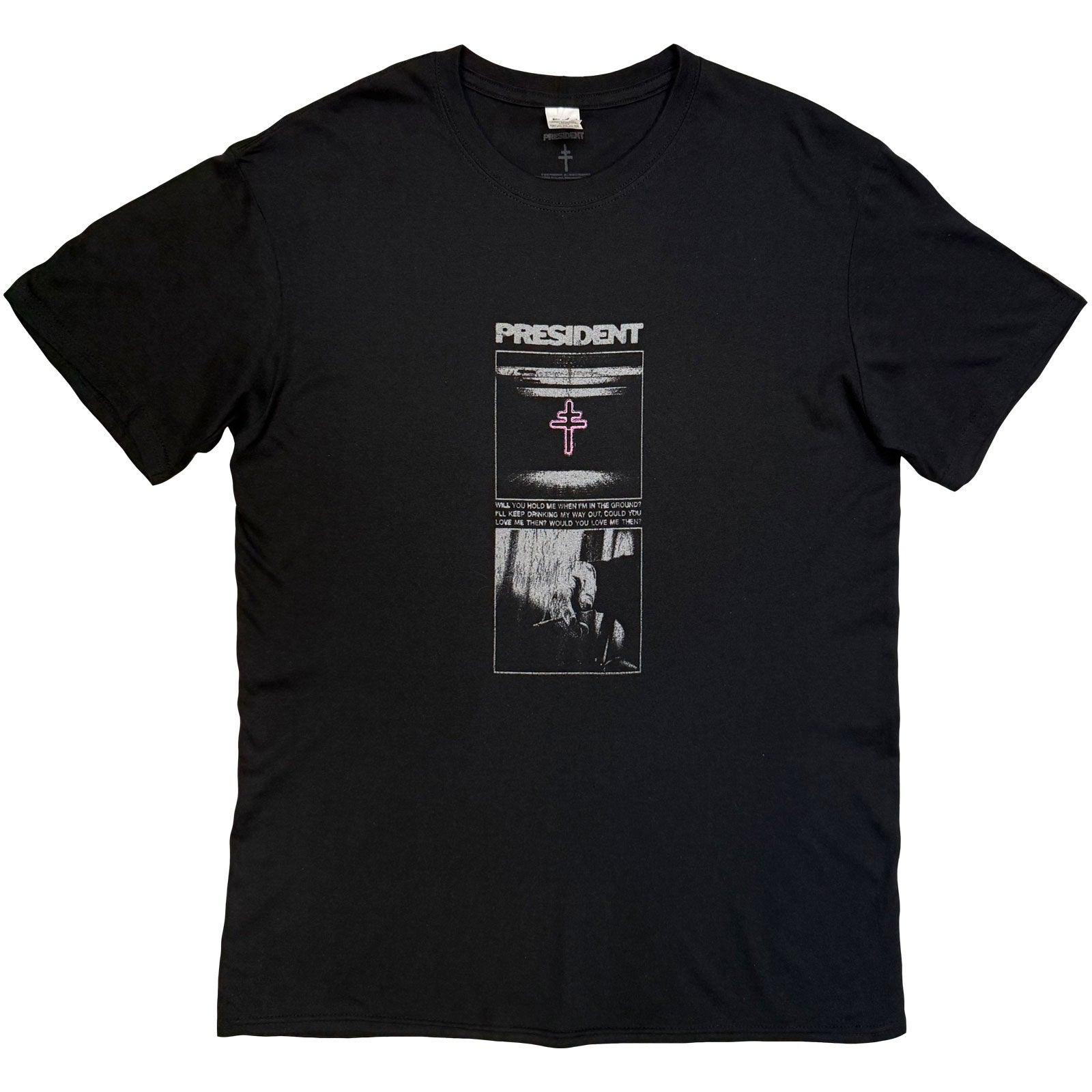 President Unisex T-Shirt: Rage (Black) (Back Print)