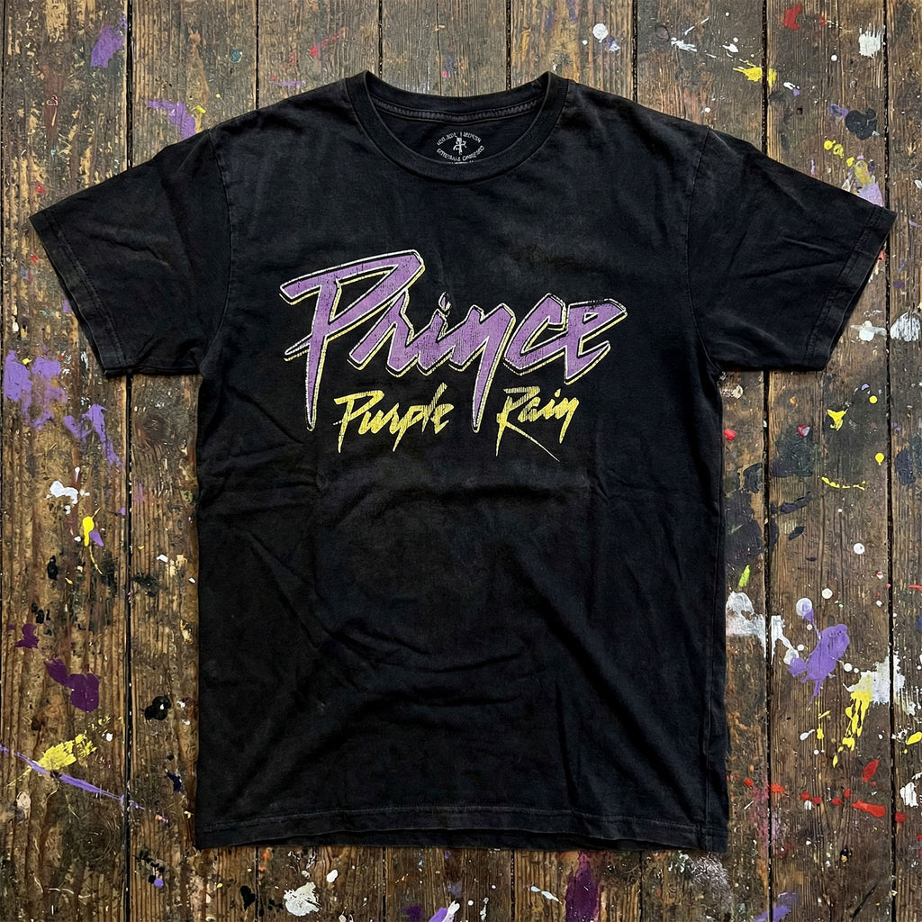 Prince Unisex Premium Carbon T-Shirt: Purple Rain 40th Anniversary (Black) (Back Print)