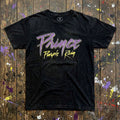 Prince Unisex Premium Carbon T-Shirt: Purple Rain 40th Anniversary (Black) (Back Print)