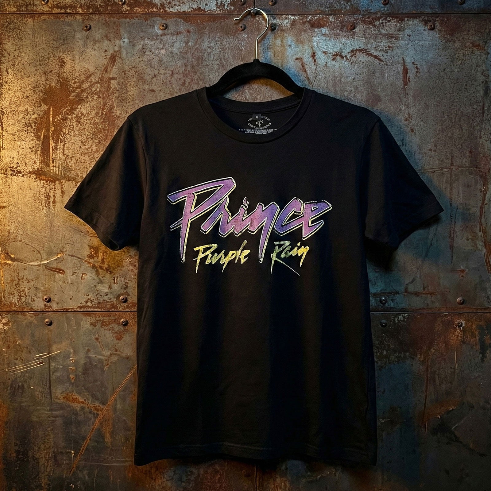 Prince Unisex Premium Carbon T-Shirt: Purple Rain 40th Anniversary (Black) (Back Print)