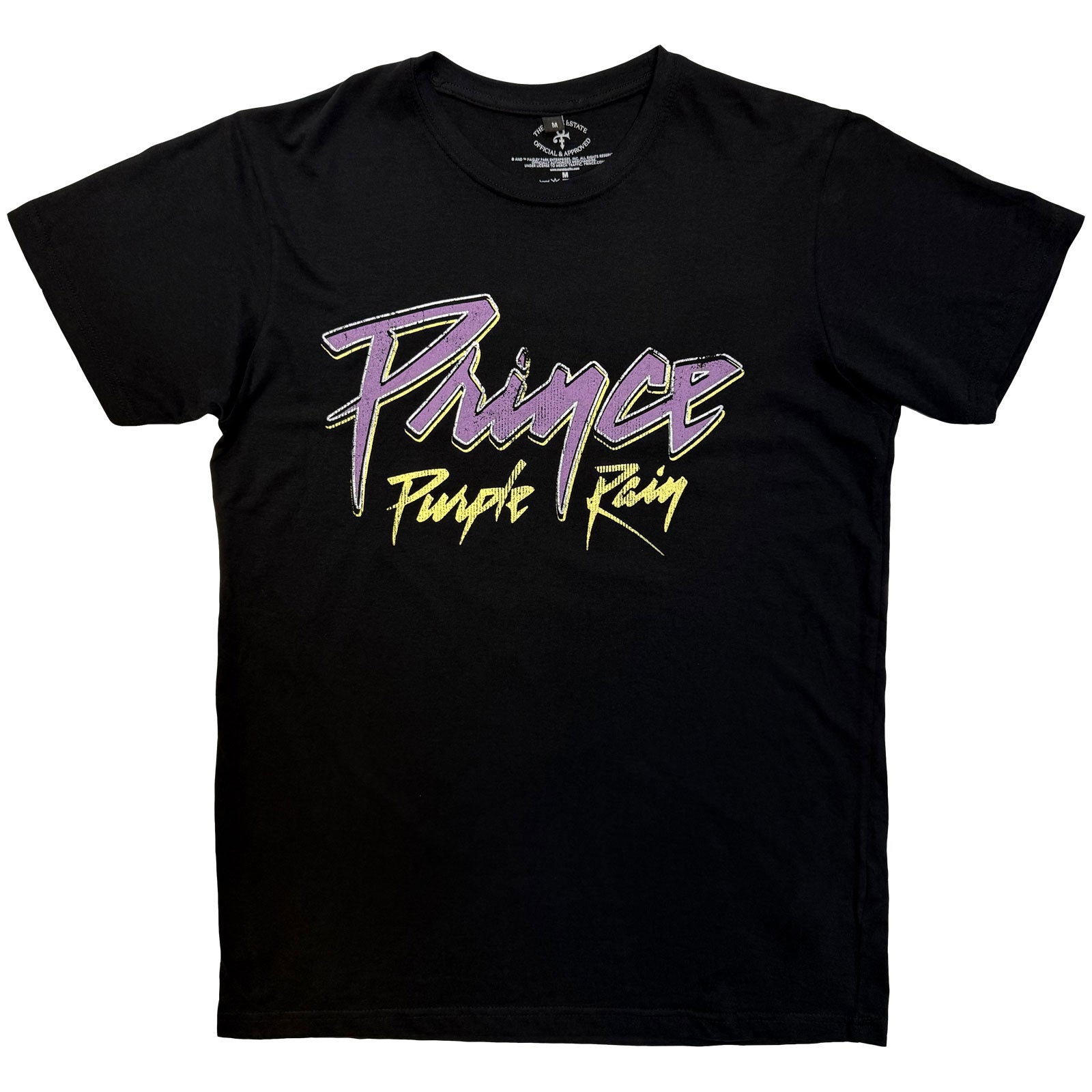 Prince Unisex Premium Carbon T-Shirt: Purple Rain 40th Anniversary (Black) (Back Print)