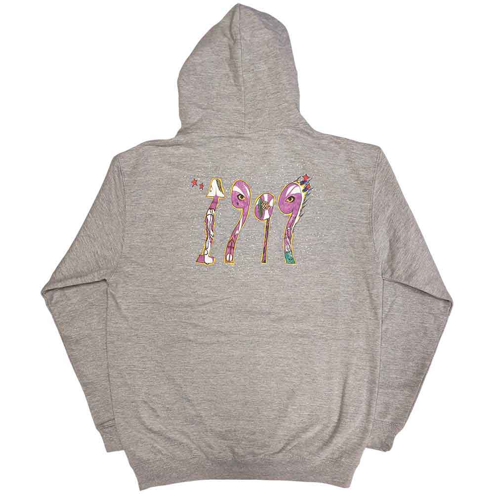 Prince Unisex Pullover Hoodie: 1999 (Grey) (Back Print)