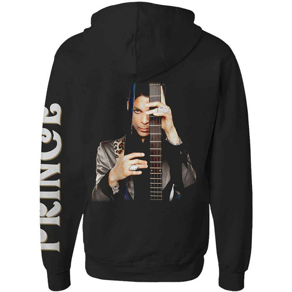Prince Unisex Pullover Hoodie: Welcome 2 America (Black) (Back & Sleeve Print)