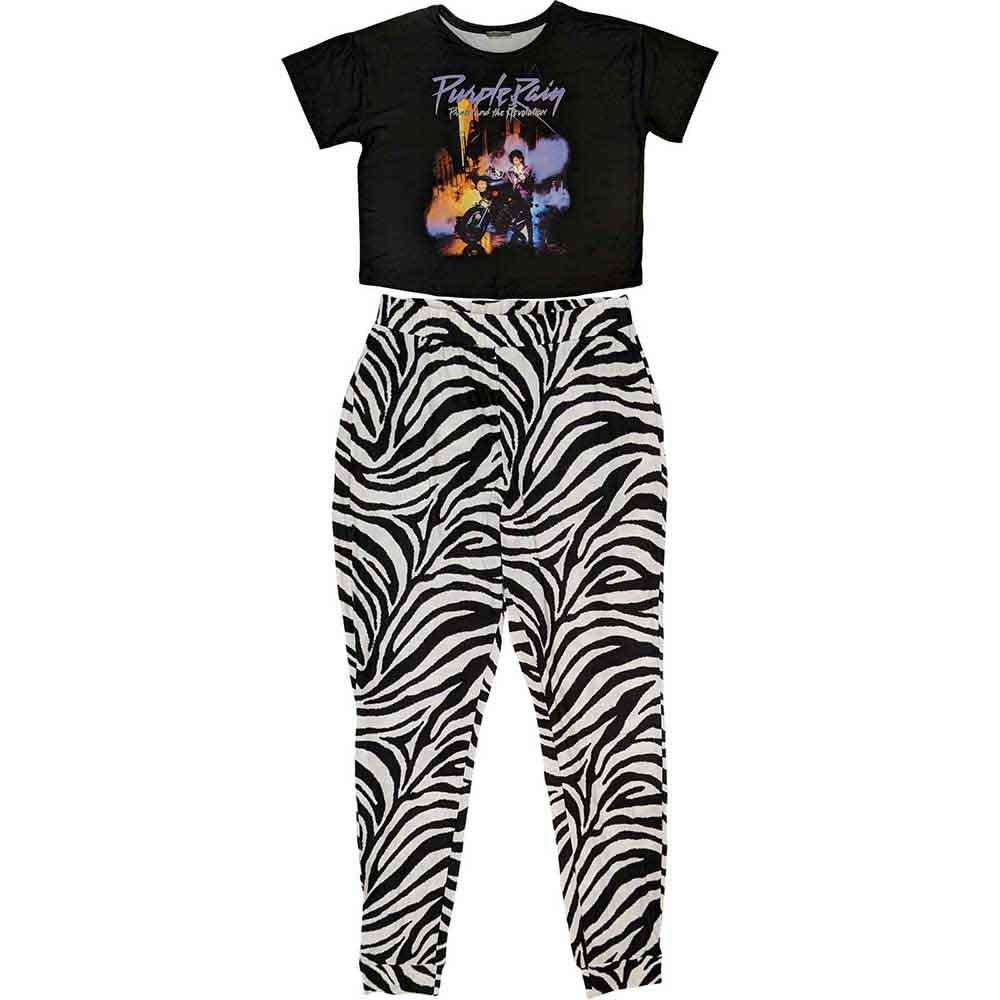 Prince Ladies Pyjamas: Purple Rain (Black)
