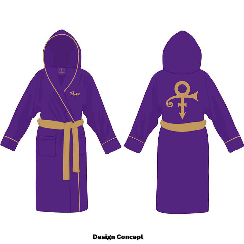 Prince Unisex Bathrobe: Symbol (Purple) (Back Print)