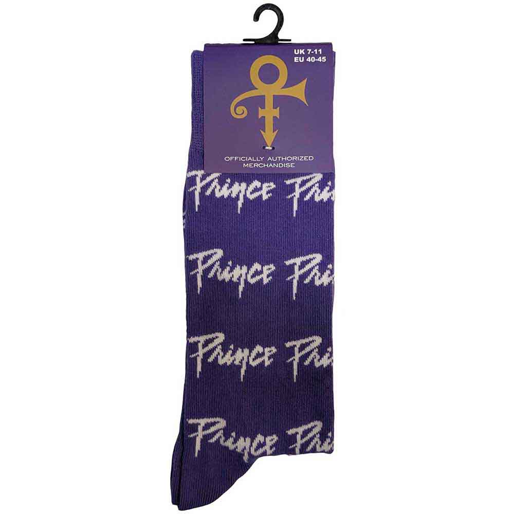 Prince Unisex Ankle Socks: Logo Repeat (Purple) (UK Size 7 - 11)
