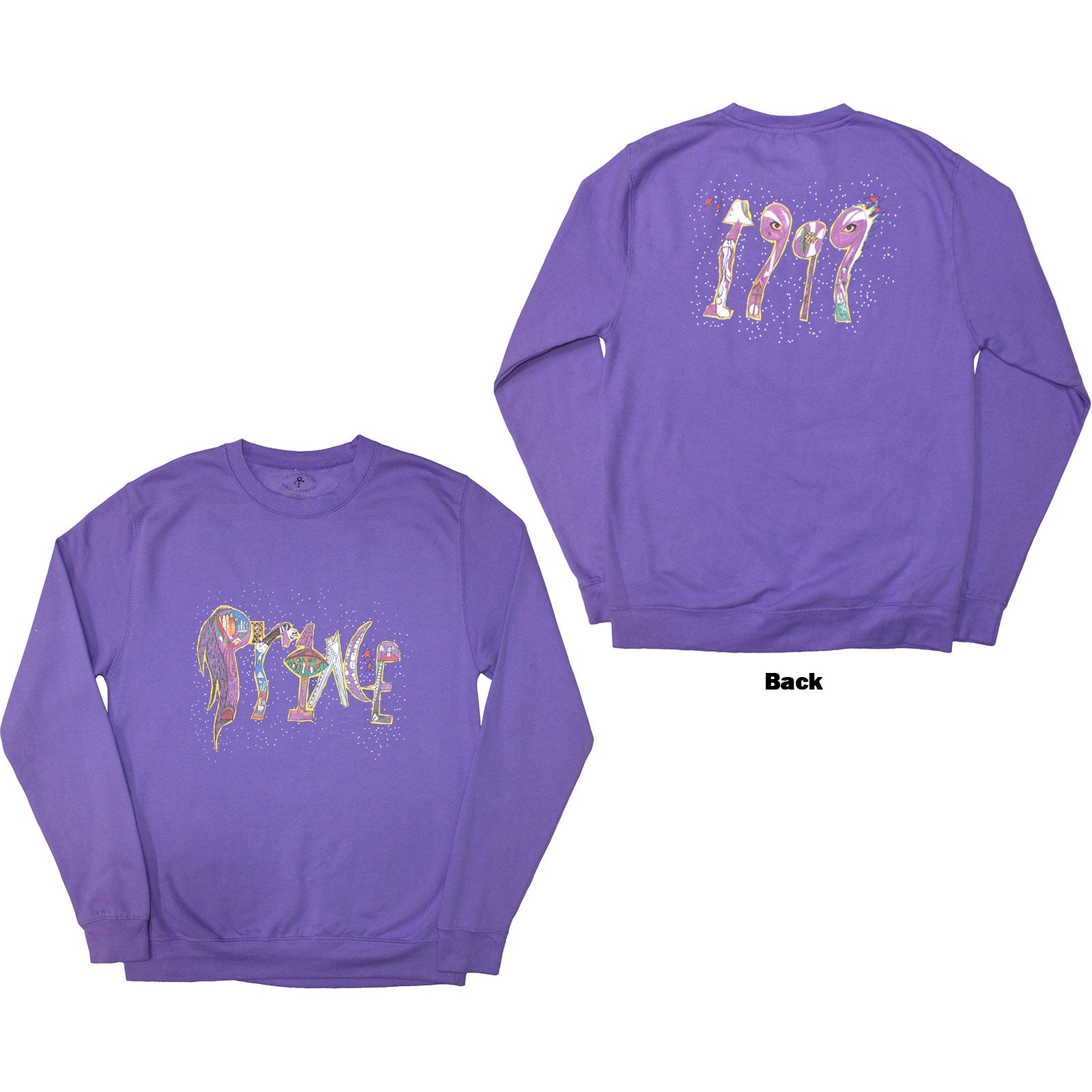 Prince Unisex Sweatshirt: 1999 (Purple) (Back Print)