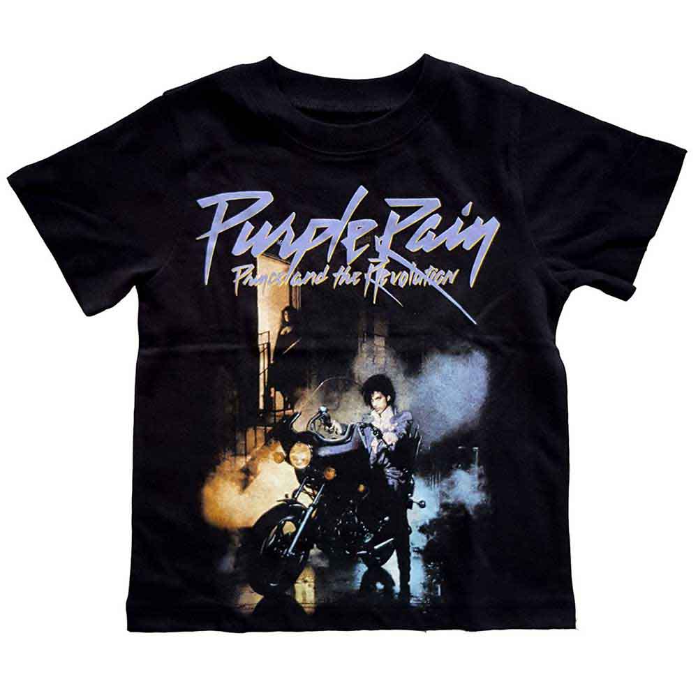 Prince Kids Toddler T-Shirt: Purple Rain (Black)