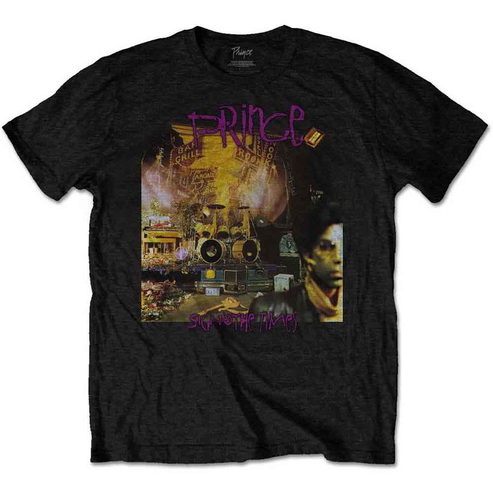 Prince Unisex T-Shirt: Sign O The Times Album (Black)