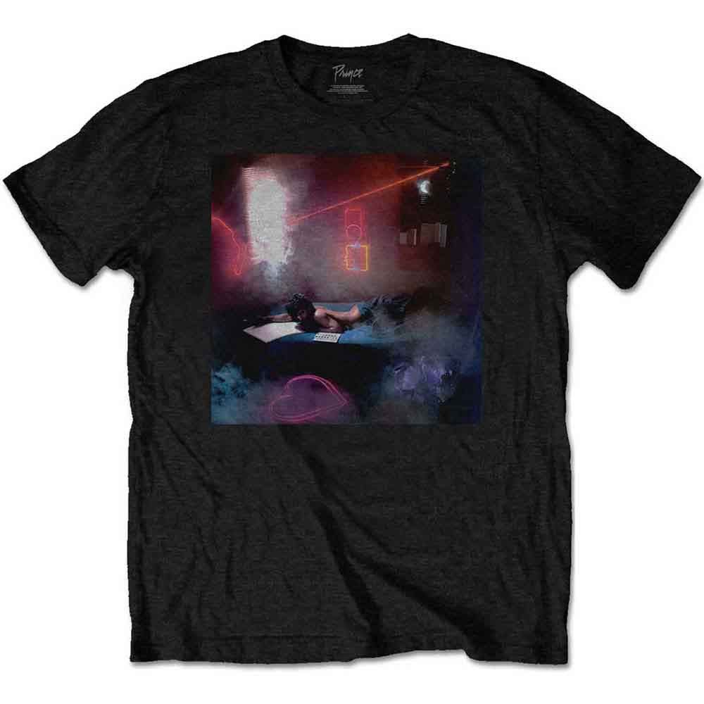 Prince Unisex T-Shirt: Watercolours (Black) (Back Print)