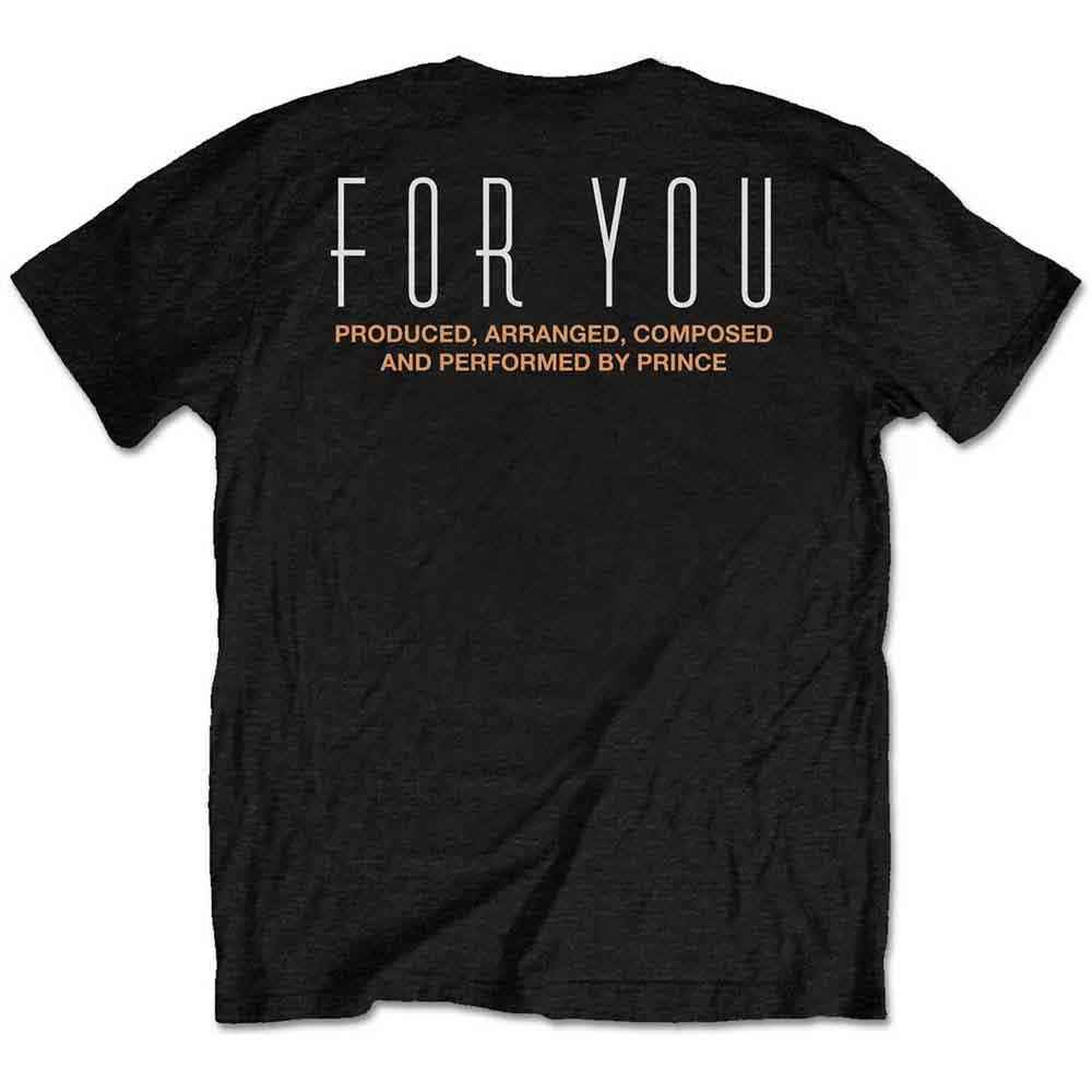 Prince Unisex T-Shirt: For You Triple (Black) (Back Print)