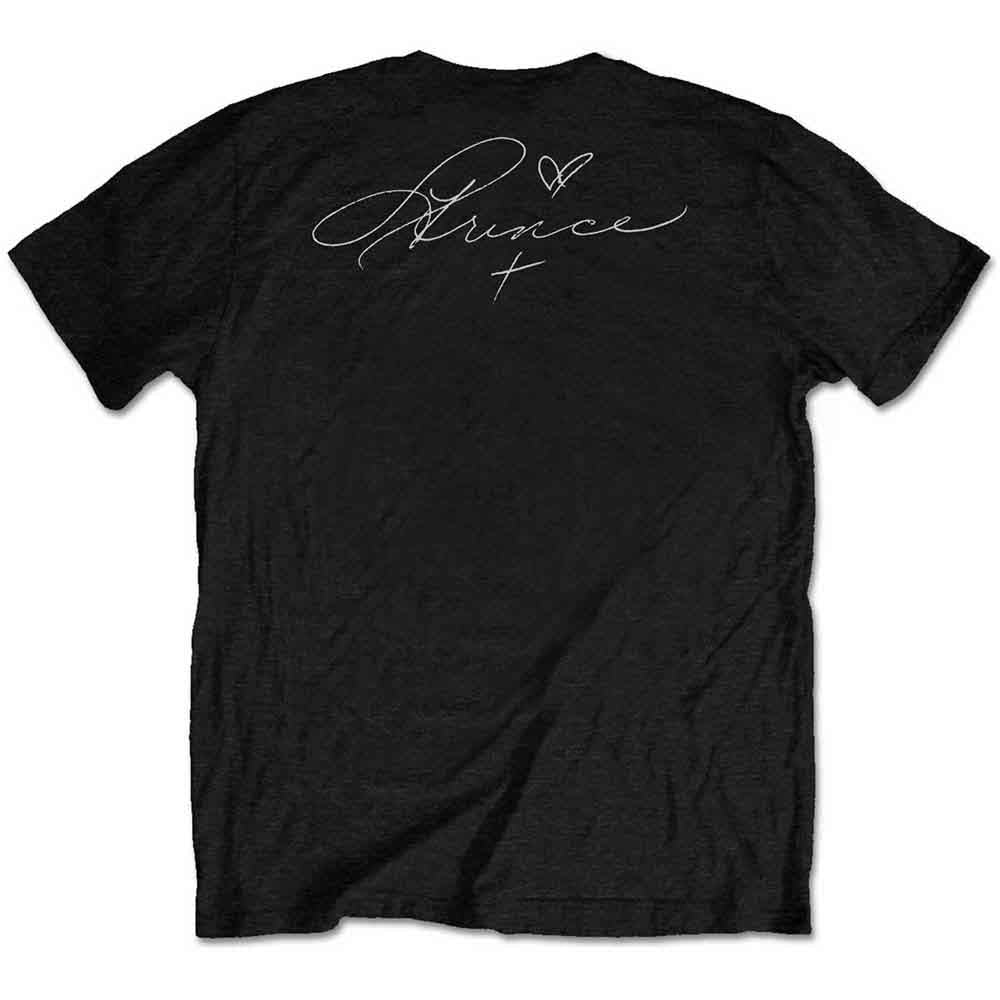 Prince Unisex T-Shirt: Parade Signature (Black) (Back Print)