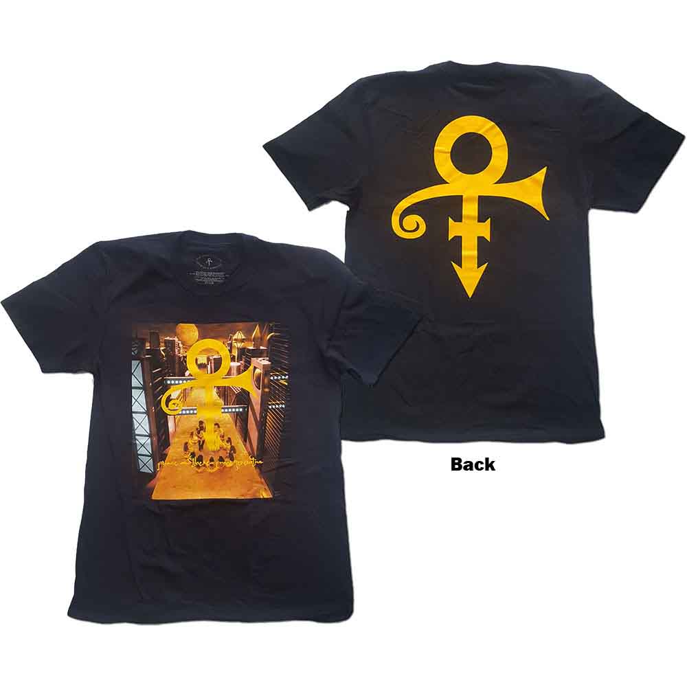 Prince Unisex T-Shirt: Love Symbol (Black) (Back Print)