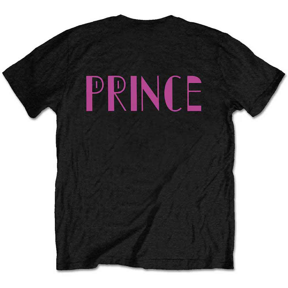 Prince Unisex T-Shirt: Many Faces (Black) (Back Print)
