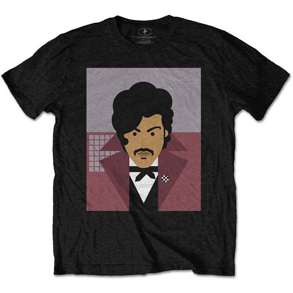 Prince Unisex T-Shirt: Many Faces (Black) (Back Print)