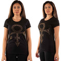 Prince Ladies T-Shirt: Gold Symbol (Black) (Embellished)