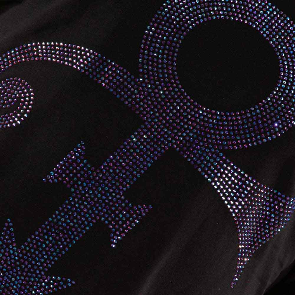 Prince Unisex T-Shirt: Purple Symbol (Black) (Embellished)