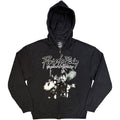 Prince Unisex Zipped Hoodie: Purple Rain Mono (Charcoal Grey)