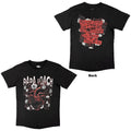 Papa Roach Unisex T-Shirt: Heart Flower (Black) (Back Print)