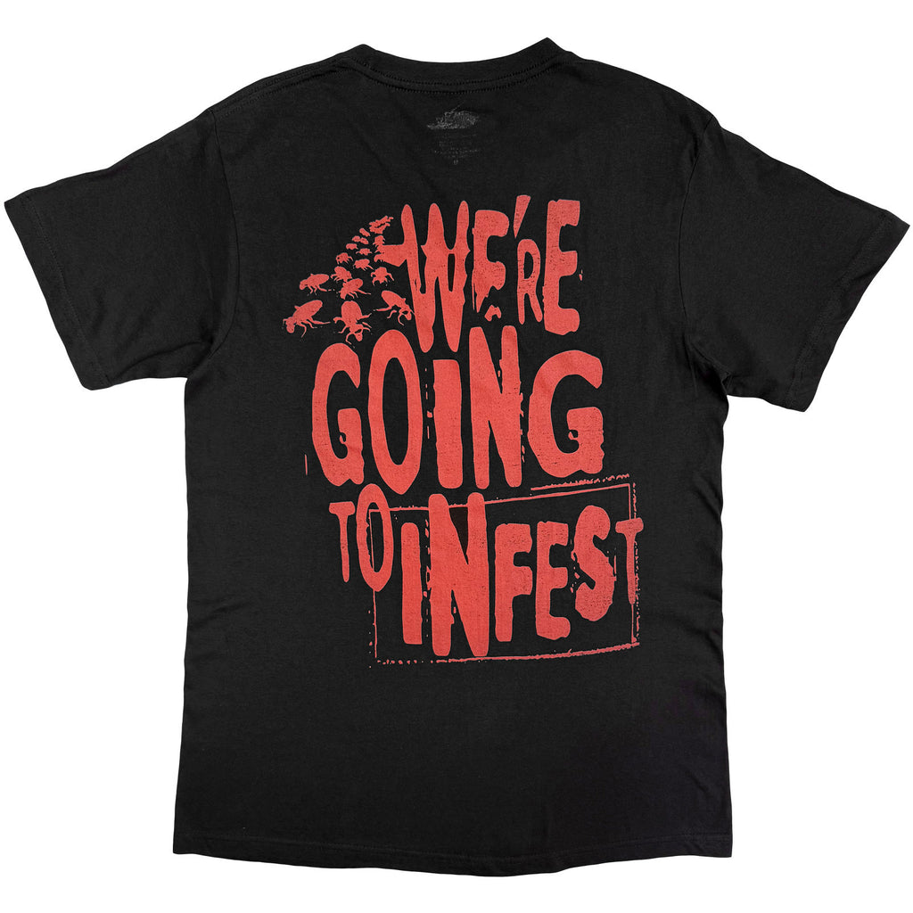 Papa Roach Unisex T-Shirt: Infest (Black) (Back Print)