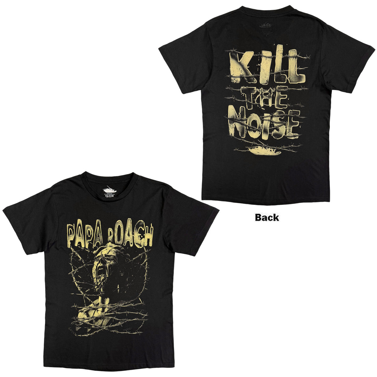 Papa Roach Unisex T-Shirt: Kill The Noise (Black) (Back Print)