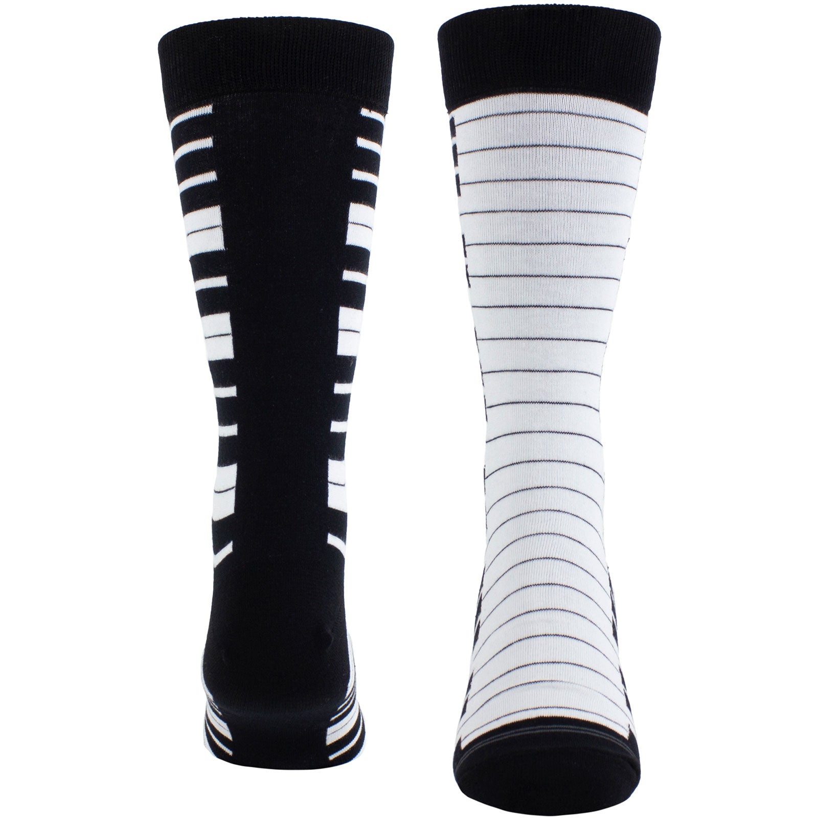 Perri's Unisex Crew Socks: Piano (Black)  (UK Size 6.5 - 11)