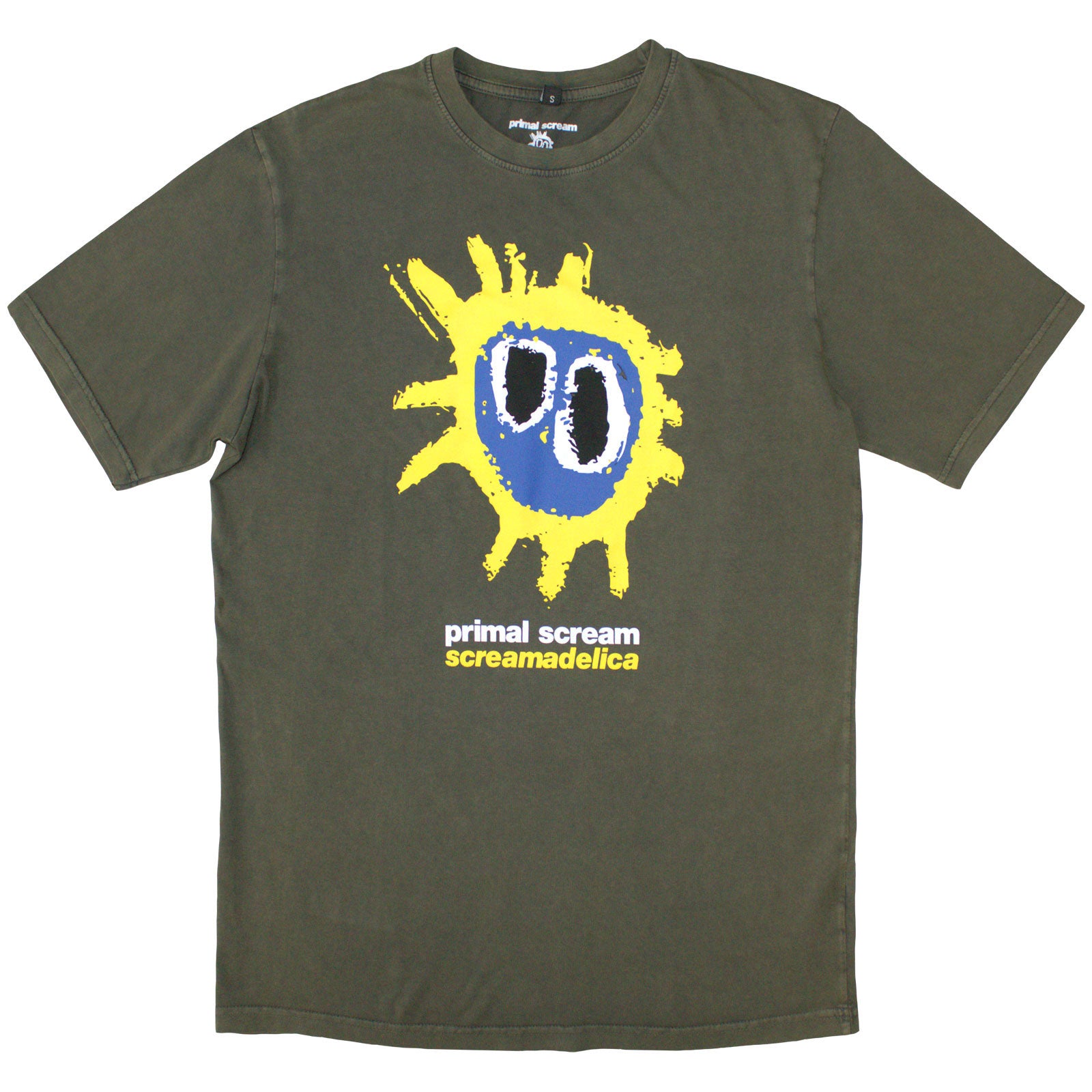 Primal Scream Unisex Stone Wash T-Shirt: Screamadelica (Green)