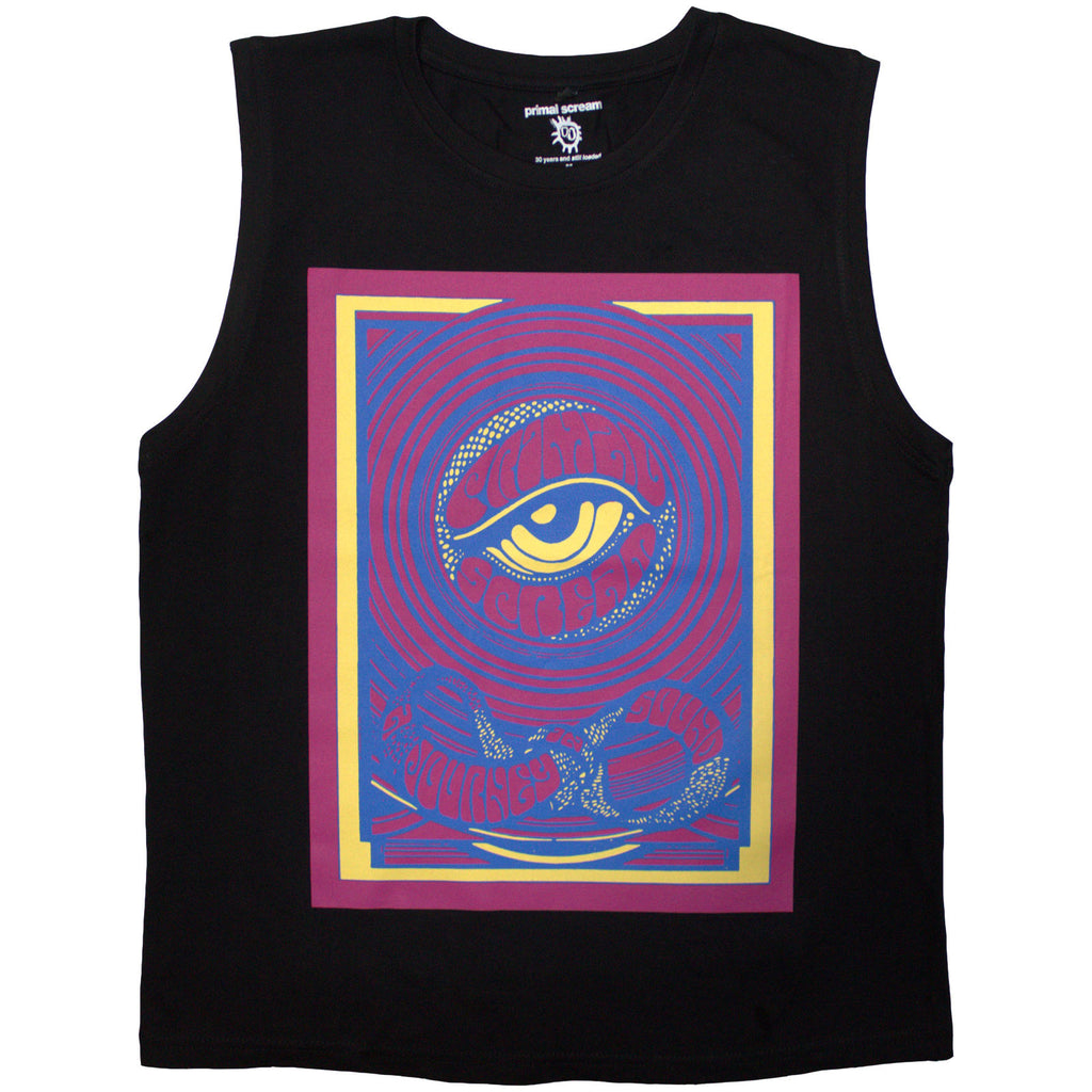 Primal Scream Unisex Tank T-Shirt: Psychedelic Eye (Black)