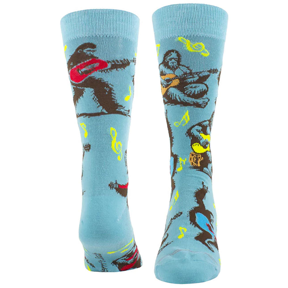 Perri's Unisex Crew Socks: Monkeys (Blue)  (UK Size 6.5 - 11)