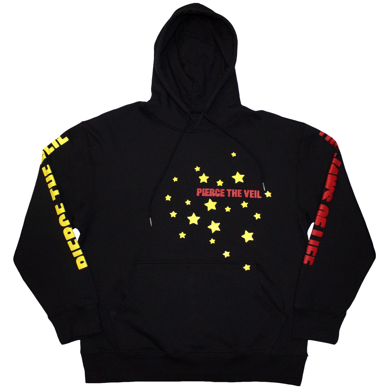 Pierce The Veil Unisex Pullover Hoodie: Jaws Of Life (Black) (Sleeve Print)