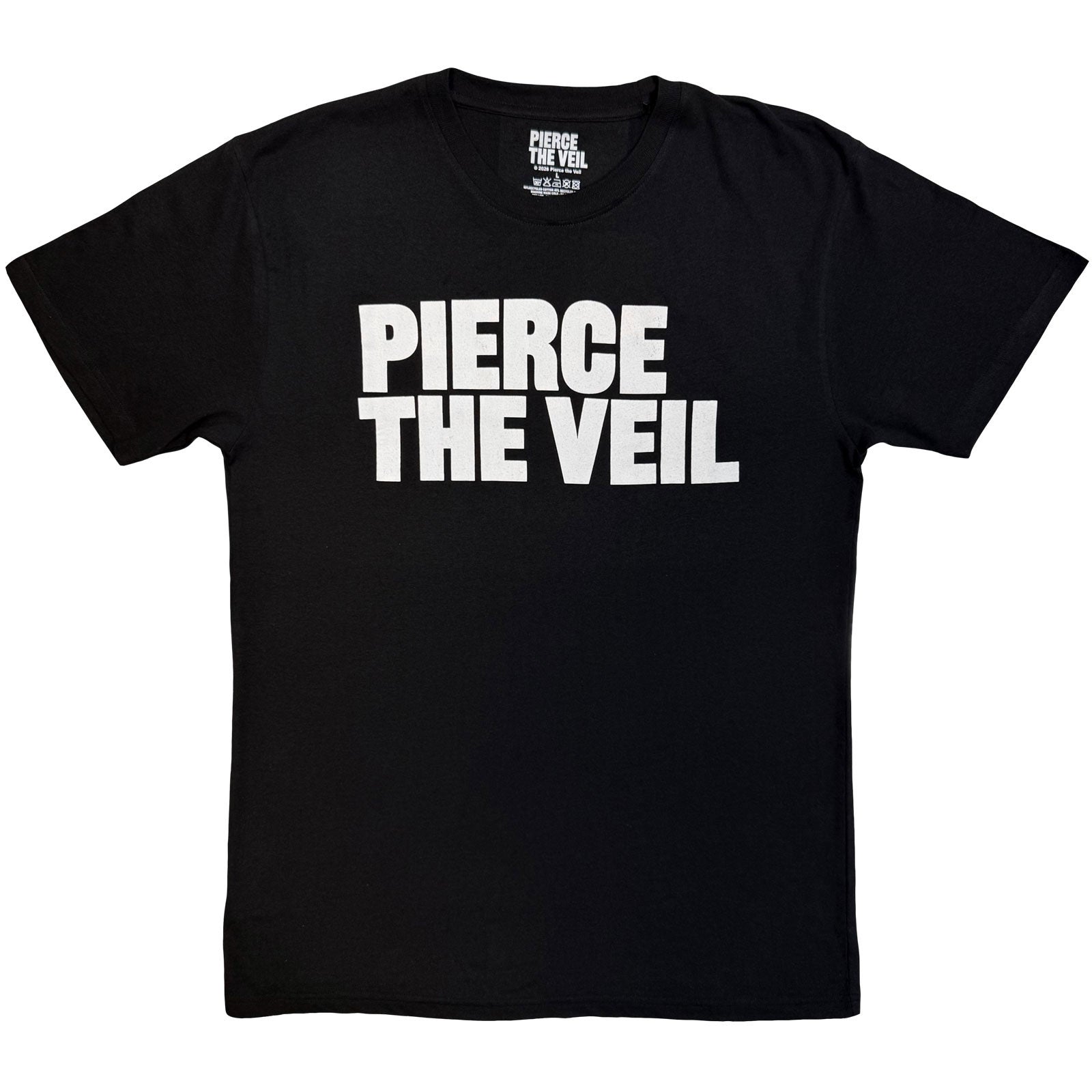 Pierce The Veil Unisex T-Shirt: Logo Mono (Black)
