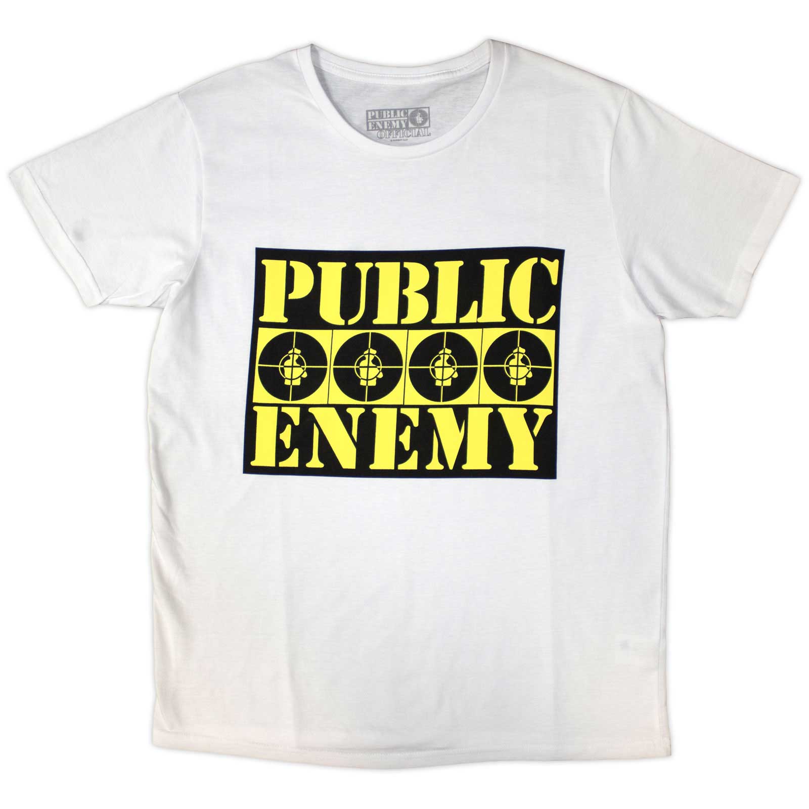 Public Enemy Unisex T-Shirt: Four Logos (White)