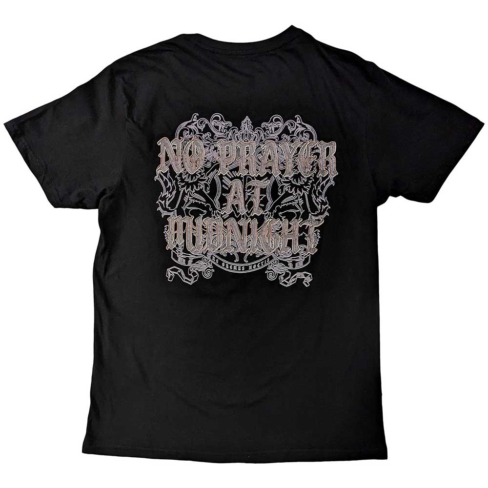 Powerwolf Unisex T-Shirt: No Prayer (Black) (Back Print)
