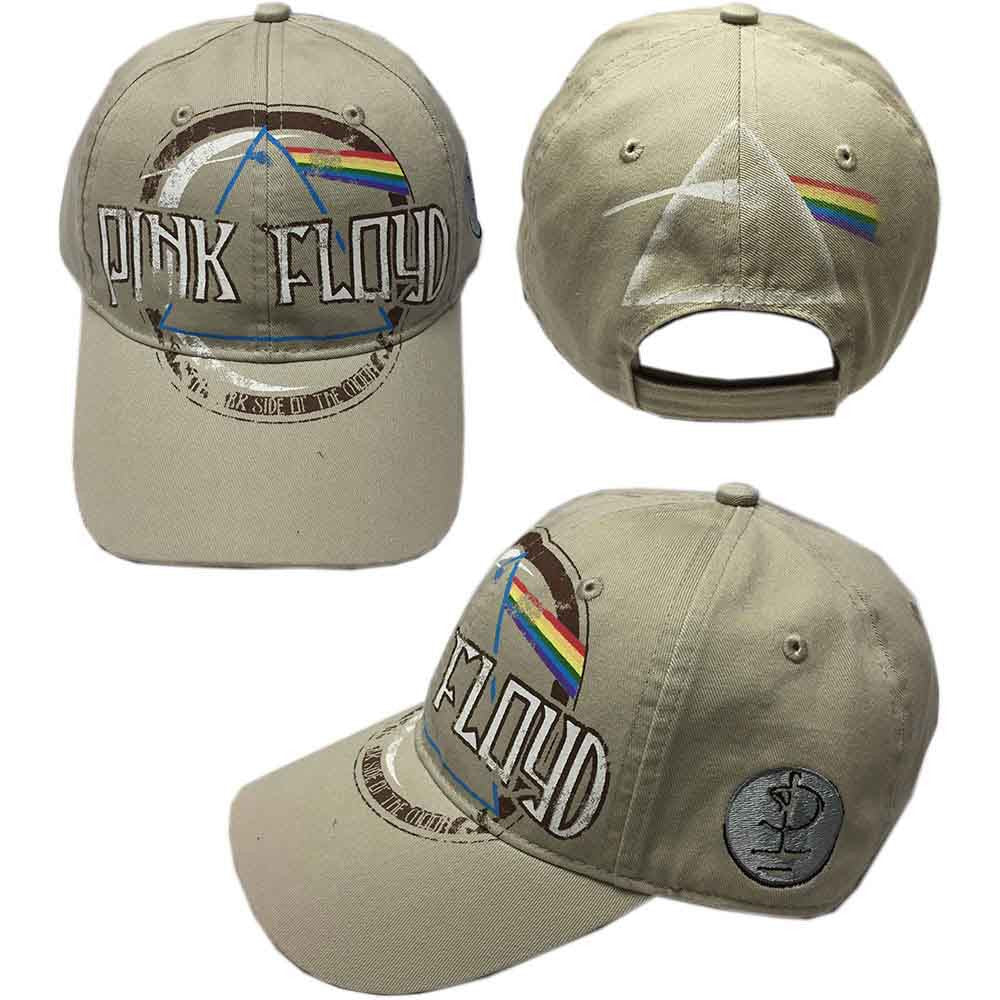Pink Floyd: Dark Side of the Moon Album Distressed Unisex Baseball Cap (Sand)