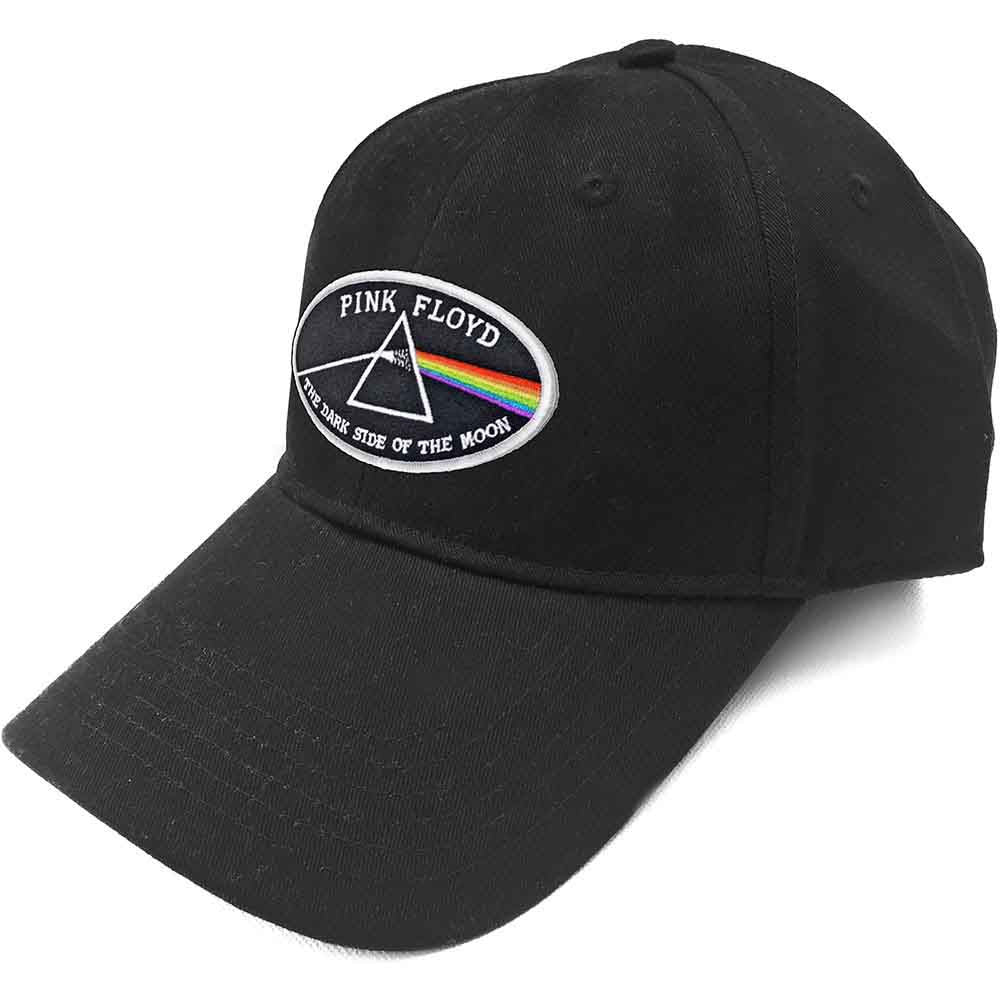 Pink Floyd: The Dark Side of the Moon White Border Unisex Baseball Cap (Black)