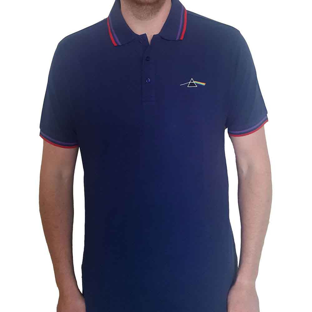 Pink Floyd: Dark Side of the Moon Prism Unisex Polo Shirt (Navy Blue)