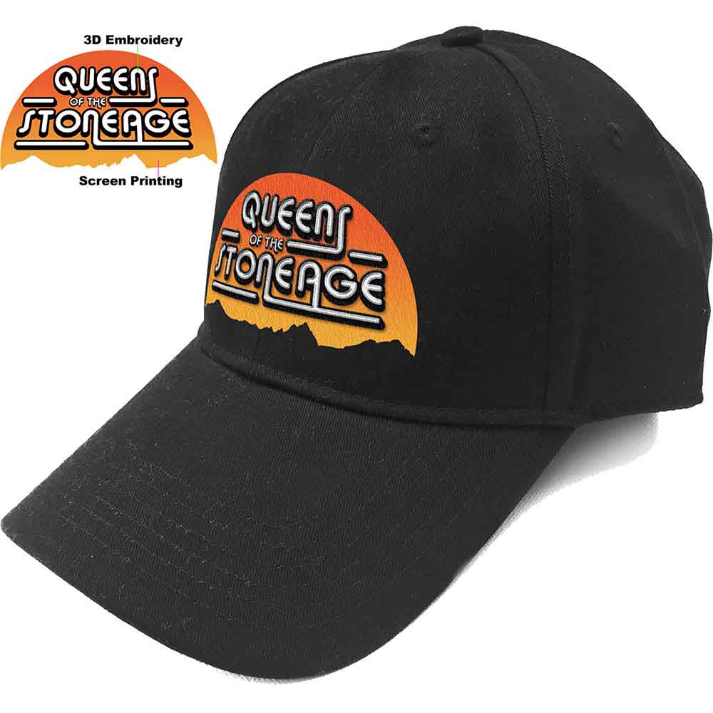Queens Of The Stone Age Unisex Baseball Cap: Sunrise Logo (Black)