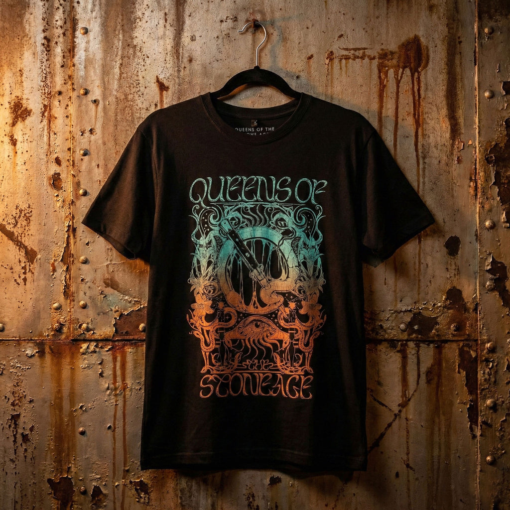 Queens Of The Stone Age Unisex Premium Carbon T-Shirt: Montage (Black)