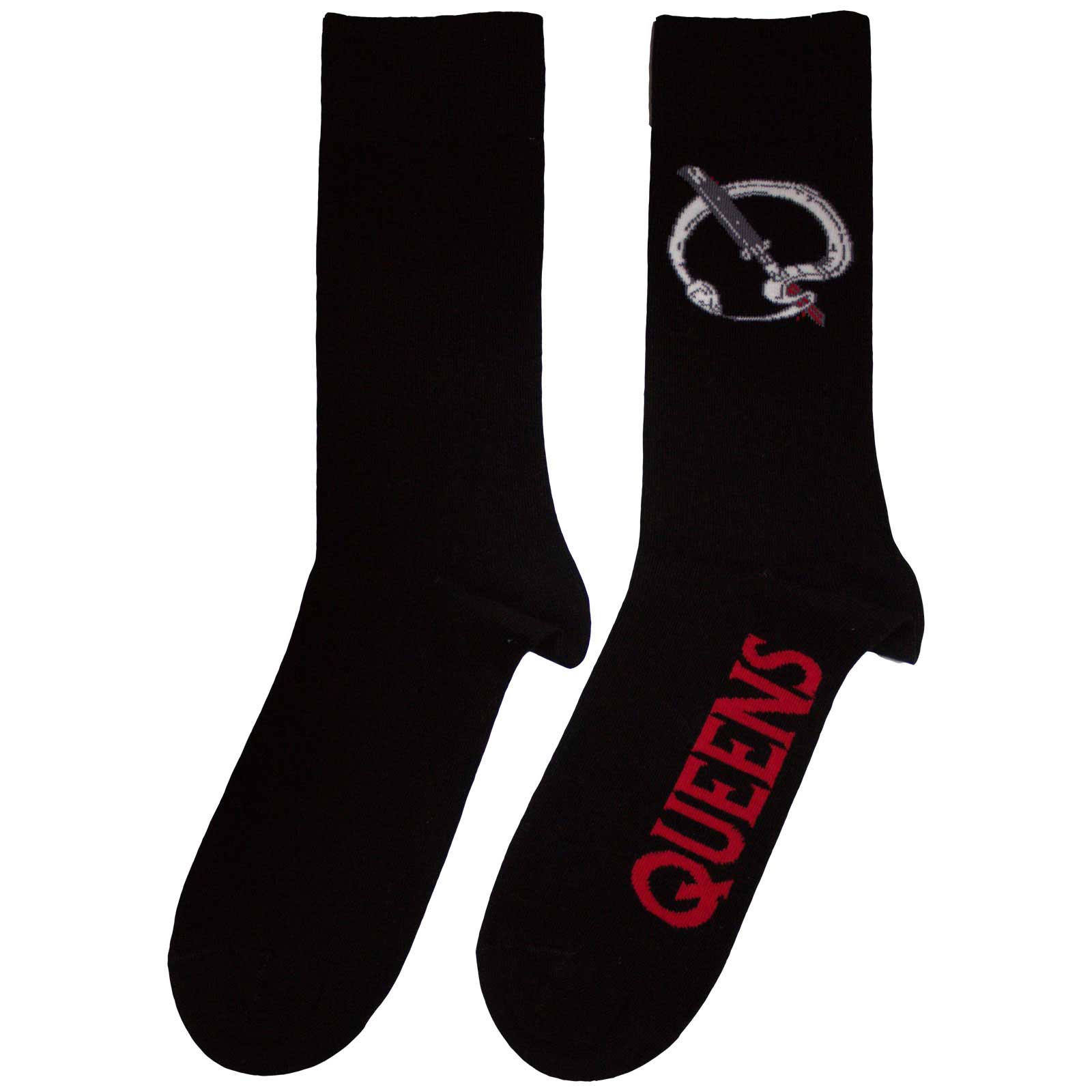 Queens Of The Stone Age Unisex Ankle Socks: Q Emblem (Black)