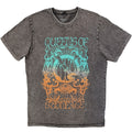 Queens Of The Stone Age Unisex Stone Wash T-Shirt: Montage (Charcoal Grey)