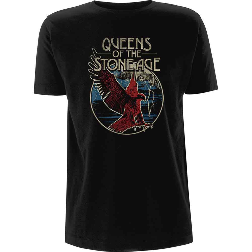Queens Of The Stone Age Unisex T-Shirt: Eagle (Black)