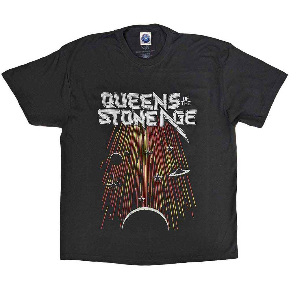 Queens Of The Stone Age Unisex T-Shirt: Meteor Shower (Charcoal Grey)