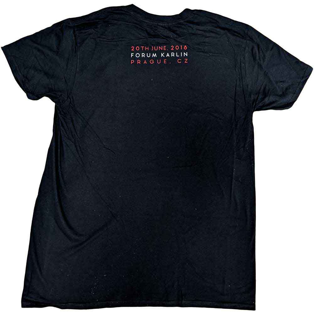 Queens Of The Stone Age Unisex T-Shirt: Prague 2018 (Black) (Back Print & Ex-Tour)