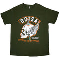 Queens Of The Stone Age Unisex T-Shirt: Winged Skull (Green)