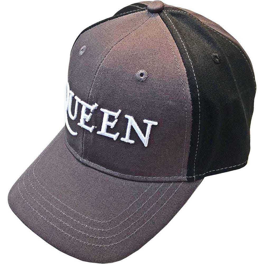 Queen Unisex Baseball Cap: Logo (Charcoal Grey & Black) (2-Tone)
