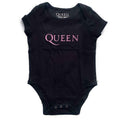 Queen Kids Baby Grow: Pink Logo (Black)