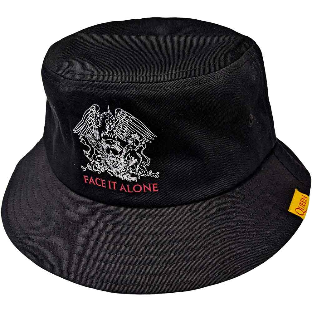Queen Unisex Bucket Hat: Face it Alone (Black)